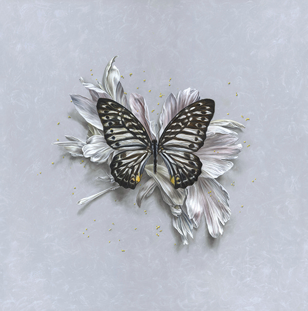 Black and White and Pollen Scattered by Alex Louisa | Lethbridge Gallery